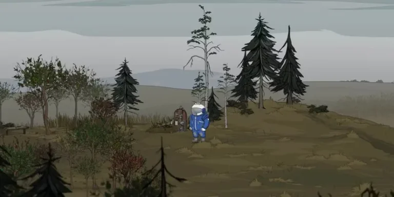 Kosmos exploring post-apocalyptic Earth in The Great Perhaps.