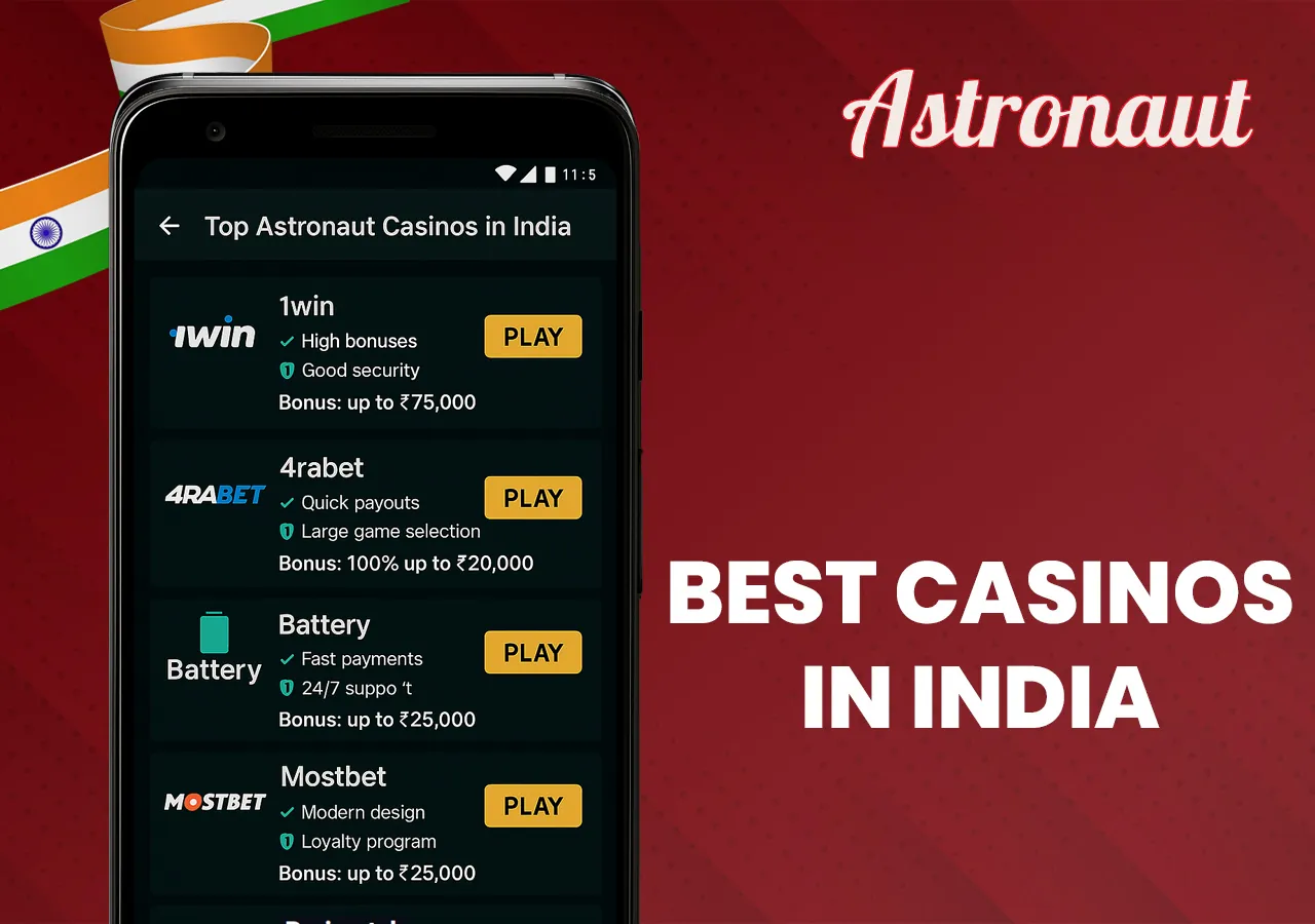 Best Astronaut Casinos in India